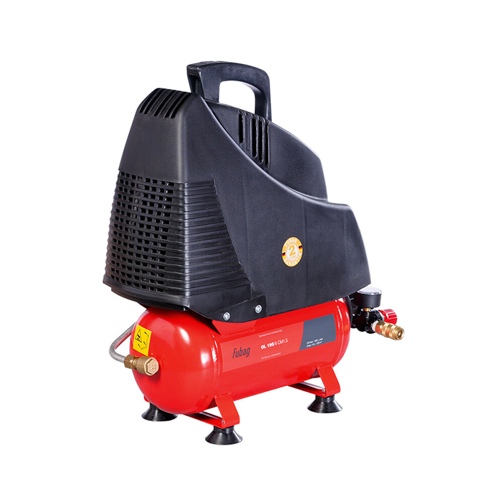 Изображение товара Компрессор безмасляный Fubag OL 195/6 CM1.5 6 л 1,1 кВт (A6BB304KOA600/646033)