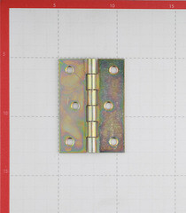 Петля 8019 карточная универсальная неразъемная 80х56 мм цинк желтый - фото 2