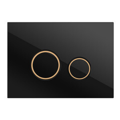 Клавиша смыва для инсталляций Cersanit Twins черный/золото (63534)