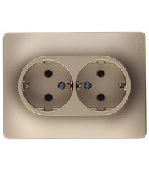 Изображение товара Розетка Systeme Electric Glossa встраиваемая титан (GSL000424)