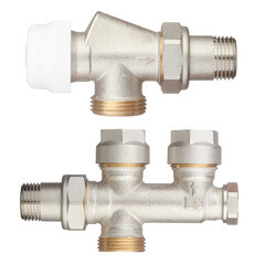 Узел регулирующий угловой Valtec 1/2 НР(ш) х 3/4 EK для радиатора для двухтрубных систем (VT.225K.N.E04100) - фото 2