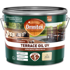 Масло Pinotex/Omnitex Terrace Oil UV для террас бесцветное 9 л