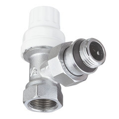 Клапан регулирующий угловой Valtec 1/2 НР(ш) х 1/2 ВР(г) для радиатора (VT.031.NR.04) - фото 2