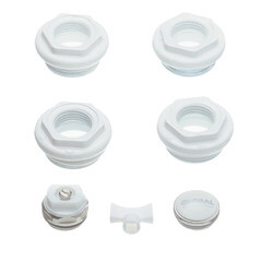 Изображение товара Набор присоединительный Global 1" х 1/2" для радиатора белый (011046)