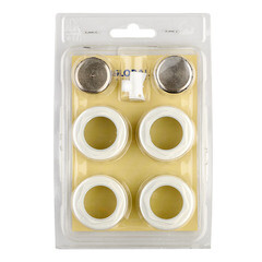 Набор присоединительный Global 1" х 3/4" для радиатора белый (011048) - фото 2