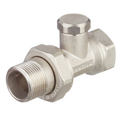 Клапан запорный Tiemme 3/4 НР(ш) х 3/4 ВР(г) для радиатора (3230014 / 3235N0505EC) - фото 1