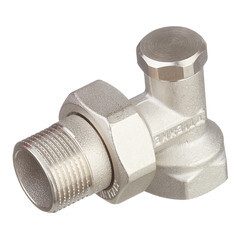 Изображение товара Клапан запорный угловой Tiemme 3/4 НР(ш) х 3/4 ВР(г) для радиатора (3230013 / 3236N0505EC)