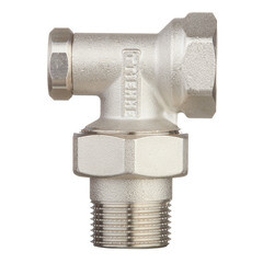 Клапан запорный угловой Tiemme 3/4 НР(ш) х 3/4 ВР(г) для радиатора (3230013 / 3236N0505EC) - фото 5