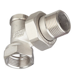 Клапан запорный угловой Tiemme 3/4 НР(ш) х 3/4 ВР(г) для радиатора (3230013 / 3236N0505EC) - фото 4