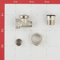 Клапан запорный угловой Tiemme 3/4 НР(ш) х 3/4 ВР(г) для радиатора (3230013 / 3236N0505EC) - фото 2