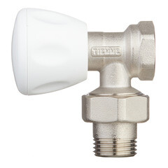 Клапан регулирующий угловой Tiemme 1/2 НР(ш) х 1/2 ВР(г) для радиатора (3220001 / 3226N0404EC) - фото 5