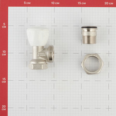 Клапан регулирующий угловой Tiemme 3/4 НР(ш) х 3/4 ВР(г) для радиатора (3220017 / 3226N0505EC) - фото 2