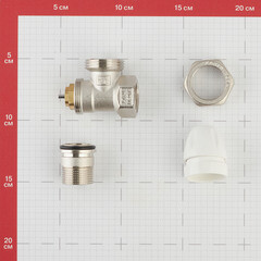 Клапан термостатический угловой Tiemme 3/4 НР(ш) х 3/4 ВР(г) для радиатора (3300022 / 3306N0505) - фото 3