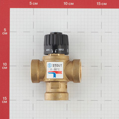 Клапан термостатический Stout подмешивающий 3/4 ВР(г) для отопления и ГВС 35-60 °С KVs 1,6 (SVM-0110-166020) - фото 3