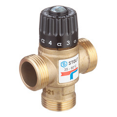 Клапан (вентиль) термостатический Stout (SVM-0120-256025) подмешивающий 1 НР(ш) для систем отопления и ГВС 35-60 °С KVs 2,5