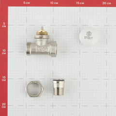 Клапан термостатический Stout 1/2 НР(ш) х 1/2 ВР(г) для радиатора (SVT 0001 000015) - фото 2