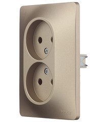 Розетка Systeme Electric Glossa встраиваемая титан (GSL000420) - фото 4