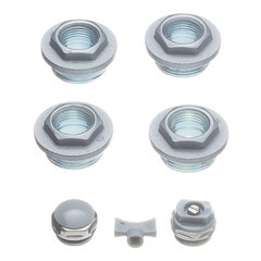 Набор присоединительный Royal 1" х 1/2" для радиатора серебристый (RT02-2/ RT02.1-2) - фото 1