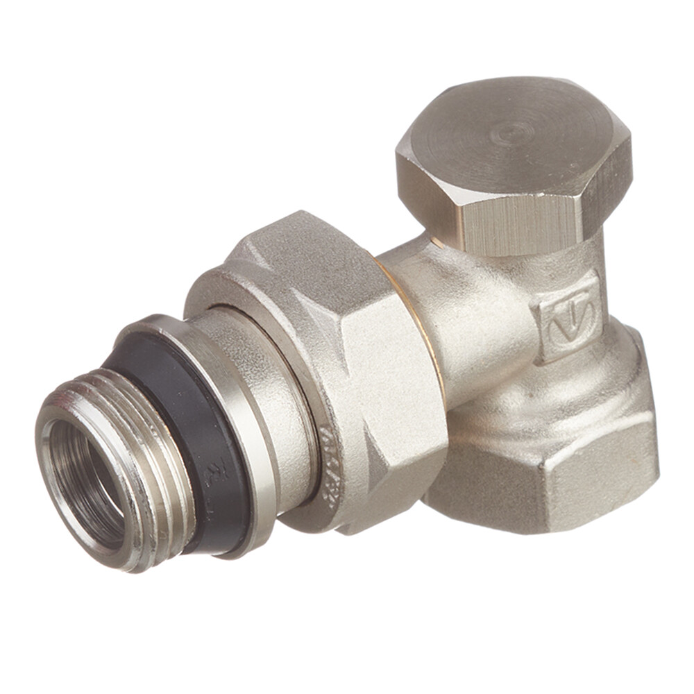 Изображение товара Клапан запорный угловой Valtec 1/2 НР(ш) х 1/2 ВР(г) для радиатора (VT.019.NR.04)