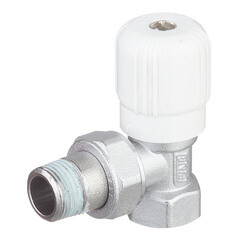 Клапан регулирующий угловой Far 1/2 НР(ш) х 1/2 ВР(г) для радиатора (FV 1150 12) - фото 1