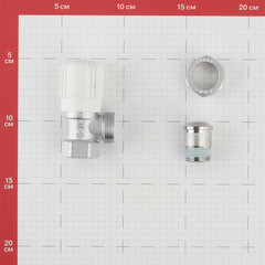 Клапан регулирующий угловой Far 1/2 НР(ш) х 1/2 ВР(г) для радиатора (FV 1150 12) - фото 4