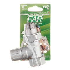 Клапан запорный Far 3/4 НР(ш) х 3/4 ВР(г) для радиатора (FV 1400 34) - фото 4