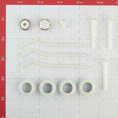 Набор присоединительный Rommer 1" х 3/4" для радиатора с тремя кронштейнами белый (97428/3359) - фото 2