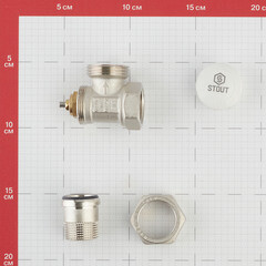 Клапан термостатический угловой Stout 3/4 НР(ш) х 3/4 ВР(г) для радиатора (SVT-0004-000020) - фото 3