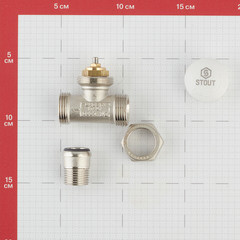 Клапан термостатический Stout 1/2 ВР(г) х 3/4 НР(ш) для радиатора под евроконус (SVT-0001-100015) - фото 3