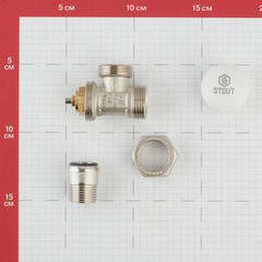 Клапан термостатический угловой Stout 1/2 ВР(г) х 3/4 НР(ш) для радиатора под евроконус (SVT-0002-100015) - фото 4