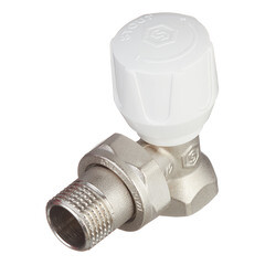 Клапан термостатический угловой Stout 1/2 НР(ш) х 1/2 ВР(г) для радиатора (SVR-2102-000015) - фото 1