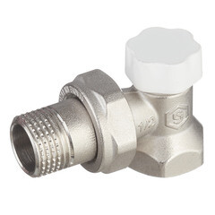 Изображение товара Клапан запорный угловой Stout 1/2 НР(ш) х 1/2 ВР(г) для радиатора (SVL-1156-000015)