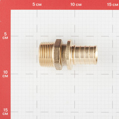 Соединитель прямой Stout 32 мм х 1 НР(г) латунный (SFA-0001-003210) - фото 2