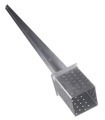 Опора столба забивная оцинкованная 100х900 мм - фото 2