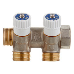 Коллектор Stout 3/4 ВР(г) х 2 выхода 3/4(ЕК) х 3/4 НР(ш) регулирующий (SMB 6851 343402) - фото 6