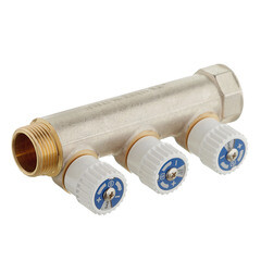 Коллектор Stout 3/4 ВР(г) х 3 выхода 3/4(ЕК) х 3/4 НР(ш) регулирующий (SMB 6851 343403) - фото 6