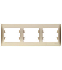 Рамка Systeme Electric Glossa трехместная титан (GSL000403) - фото 1