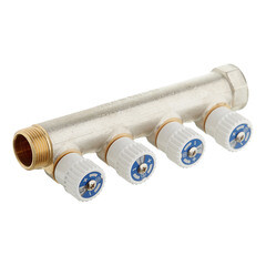 Коллектор Stout 3/4 ВР(г) х 4 выхода 3/4(ЕК) х 3/4 НР(ш) регулирующий (SMB 6851 343404) - фото 6