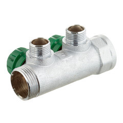 Коллектор Stout 1 ВР(г) х 2 выхода 1/2 НР(ш) х 1 НР(ш) регулирующий (SMB-6850-011202) - фото 6