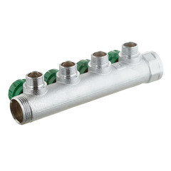 Коллектор Stout 1 ВР(г) х 4 выхода 1/2 НР(ш) х 1 НР(ш) регулирующий (SMB-6850-011204) - фото 6