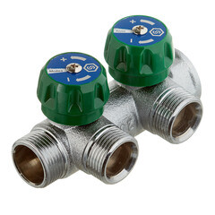 Коллектор Stout 3/4 ВР(г) х 2 выхода 3/4(ЕК) х 3/4 НР(ш) регулирующий (SMB-6850-343402) - фото 1