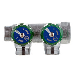 Коллектор Stout 3/4 ВР(г) х 2 выхода 3/4(ЕК) х 3/4 НР(ш) регулирующий (SMB-6850-343402) - фото 5