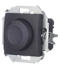 Диммер Simon 15 встраиваемый графит поворотно-нажимной (1591311-038) - фото 2