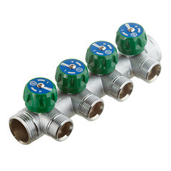 Изображение товара Коллектор Stout 1 ВР(г) х 4 выхода 3/4(ЕК) х 1 НР(ш) регулирующий (SMB-6850-013404)