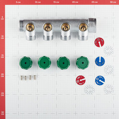 Коллектор Stout 1 ВР(г) х 4 выхода 3/4(ЕК) х 1 НР(ш) регулирующий (SMB-6850-013404) - фото 5