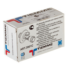 Вентиль Tiemme 1/2 НР(ш) х 3/8 НР(ш) для подключения смесителя угловой хром (2950013) - фото 3