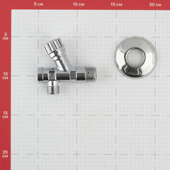 Вентиль Valtec 1/2 НР(ш) х 3/8 НР(ш) для подключения смесителя угловой с фильтром (VT.282.GBC.0403) - фото 2