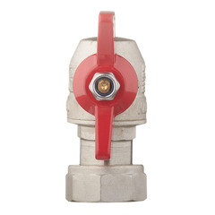 Кран шаровой латунный Valtec Base 1 ВР(г) х 1 НР(ш) бабочка с накидной гайкой угловой (VT.267.N.0606) - фото 4