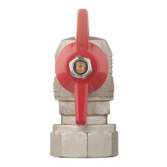 Кран шаровой латунный Valtec Base 3/4 ВР(г) х 1/2 НР(ш) бабочка с накидной гайкой угловой (VT.267.N.0405) - фото 4