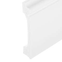 Плинтус экополимер Cosca 79х13х2000 мм белый (PX002) - фото 2